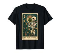 The Pickled Soul Funny Skeleton Pickle Jar Tarot Card Vibe T-Shirt