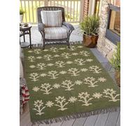 THE PIKKU INTERNATIONAL Kilim P-KLM18 Tapis rectangulaire en laine et jute tissé à la main pour maison moderne, salon, chambre à coucher 270 x 360 cm