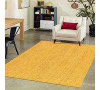 THE PIKKU INTERNATIONAL - Tapis rectangulaire en jute naturelle tressé à la main - Tapis rustique tressé à la main - Pour salon, couloir, cuisine, chambre à coucher, 120 x 240 cm