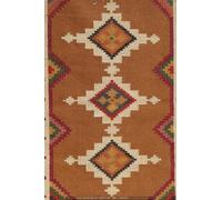 THE PIKKU INTERNATIONAL - Tapis rectangulaire style bohème rustique - Tapis en laine et jute Kilim 60 x 240 cm