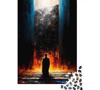 The Pilgrim Before The Sealed Gate - The One Who Dared to Stand Puzzle Adulte 1000 Pièces, 52x38cm/1000pcs, Moment Tranquille Autour De La Table; Pièces en Carton Blanc Au Fini Lisse