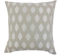 The Pillow Collection Gal Housse de Coussin géométrique, Lin, Gris, 35585 x 35585 x 12451 cm