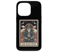 The Pilot Mom Aviation Pilote Carte de Tarot Squelette Coque pour iPhone 13 Pro