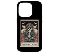 The Pilot Mom Aviation Pilote Carte de Tarot Squelette Coque pour iPhone 14 Pro