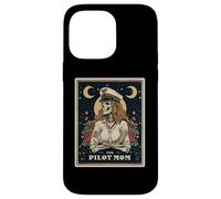 The Pilot Mom Aviation Pilote Carte de Tarot Squelette Coque pour iPhone 14 Pro Max
