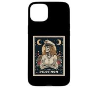 The Pilot Mom Aviation Pilote Carte de Tarot Squelette Coque pour iPhone 15 Plus
