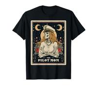 The Pilot Mom Aviation Pilote Carte de Tarot Squelette T-Shirt