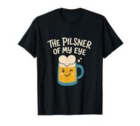 The Pilsner of My Eye Beer Pun Bar Humour Design : T-Shirt