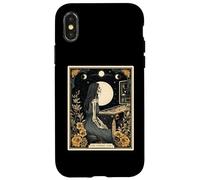 The Pinball Girl Jeu d'arcade rétro années 80 Tarot Squelette Coque pour iPhone X/XS