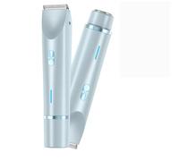 The Pink Galaxy Shaver, Bikini Shaver for Women, 2 In 1 Electric Lady Shaver, Portable Rechargeable & Waterproof Bikini Trimmer for Face Lip Chin Pubic Underarm Legs (Blue)