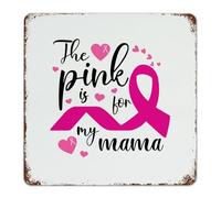 The Pink Is for My Mama Country Plaque en métal personnalisée pour garage, décoration d'intérieur, garage, cuisine, cabine, dortoir, 30,5 x 30,5 cm