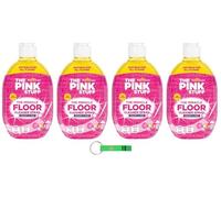 The Pink Stuff Lot de 4 nettoyants pour sols en spray Miracle Floor Cleaner | Squirt & Mop/formule à séchage rapide | Pas d'eau nécessaire 750 ml + porte-clés Beni Culinari gratuit