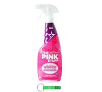 The Pink Stuff Lot de 8 nettoyants pour vitres en spray au vinaigre de rose 750 ml + porte-clés Beni Culinari