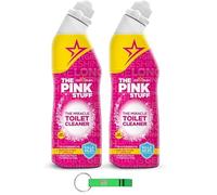 The Pink Stuff Toilet Cleaner Lot de 2 nettoyants pour toilettes / gel nettoyant épais adhère à la surface des toilettes 750 ml + porte-clés Beni Culinari gratuit