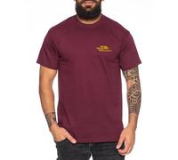 The Pirate King T-Shirt Brodé Homme - Broderie Chemise Straw Hat Pirate Piece Anime Luffy, Couleur:Rouge, Taille:M