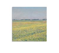 The Plain of Gennevilliers, Yellow Fields-Gustave Caillebotte Oeuvres d'art Impression sur toile Décoration murale