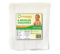 The Planet Store - 12 X Blanc Crème Mousseline Et Places 100% Coton 70X70Cm [Produit Bébé] - Référence : 4N-Qnx0-1Idm