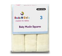 The Planet Store Lot de 3 carrés de mousseline 100 % coton Ultra doux 72 x 72 cm