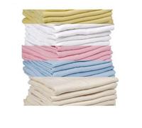 The Planet Store - X 6 Carrés Qualité Suprême Mousseline 100% Coton 72X 72Cm (3 Crème / 3 Blanc) - Référence : 4N-4Sso-2I6A