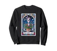The Plant Lady Carte de Tarot Motif Squelette et Fleurs Sweatshirt