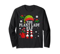 The Plant Lady Elf Family Matching Gardening Christmas Girl Manche Longue