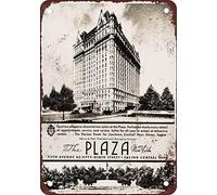 The Plaza Hotel New York 1936 Reproduction vintage pour cour extérieure 20,3 x 30,5 cm