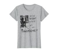 The Pogues Straight in The Eye Music Band by Rock Off T-Shirt, Femme, Gris Chiné, M