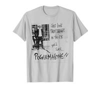 The Pogues Straight in The Eye Music Band by Rock Off T-Shirt, Homme, Argent, XL