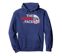 The Poker Face Lecteur de Cartes Sweat à Capuche, Unisexe pour Adultes, Bleu Marine, L