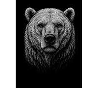 The Polar Bear: A Minimalist Matt Black Display Book with Blank Pages