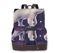 The Polar Bear Universe Sac à dos de voyage tendance pour femme, sac à dos décontracté, sac à dos en cuir imprimé pour femme pour le travail