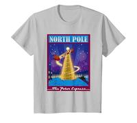 The Polar Express North Pole Noël T-Shirt, Enfant, Argent, 12 Ans