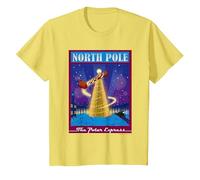 The Polar Express North Pole Noël T-Shirt, Enfant, Citron, 10 Ans
