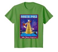 The Polar Express North Pole Noël T-Shirt, Enfant, Herbe, 10 Ans