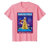 The Polar Express North Pole Noël T-Shirt, Enfant, Rose, 2 Ans