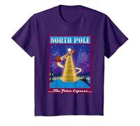 The Polar Express North Pole Noël T-Shirt, Enfant, Violet, 12 Ans