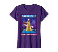 The Polar Express North Pole Noël T-Shirt, Femme, Violet, M