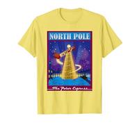 The Polar Express North Pole Noël T-Shirt, Homme, Citron, L
