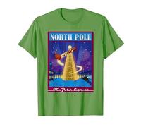 The Polar Express North Pole Noël T-Shirt, Homme, Herbe, L
