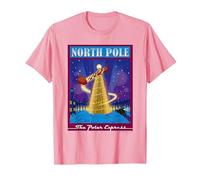 The Polar Express North Pole Noël T-Shirt, Homme, Rose, M