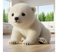 The Polar Pal - Ours de Soutien émotionnel interactif en Peluche Blanche Ultra-Douce pour Les Enfants anxieux, Confort instantané et Confortable, câlins sans Fin 21cm/8.3in