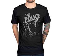 The Police Japanese Writing T-Shirt Metal Hard Rock Band Tee T-Shirt Black XL