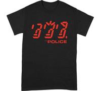 The Police - T-shirt Homme/Femme Unie BI214 (L) (Noir/Rouge)