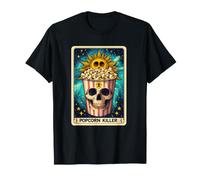 The Popcorn Killer Tarot Card Squelette Halloween Movie Lover T-Shirt