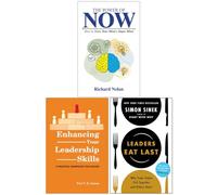 The Power of Now, Enhancing Your Leadership Skills & Leaders Eat Last 3 Books Collection Set