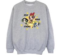 The Powerpuff Filles Fille Courageux Courageux Fort Sweat-shirt BI33119 (140-146) (Gris)