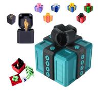 The Prank Box - Hilarious Screw Challenge with Middle Finger Surprise, 3D Printed Annoying Gift Box Ornaments, The Annoying Present, Prank Gift Box for Birthday, Christmas, Halloween (Blue-Black)