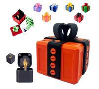 The Prank Box - Hilarious Screw Challenge with Middle Finger Surprise, 3D Printed Annoying Gift Box Ornaments, The Annoying Present, Prank Gift Box for Birthday, Christmas, Halloween (Orange-Black)