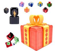 The Prank Box - Hilarious Screw Challenge with Middle Finger Surprise, 3D Printed Annoying Gift Box Ornaments, The Annoying Present, Prank Gift Box for Birthday, Christmas, Halloween (Orange-Gold)