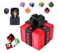 The Prank Box - Hilarious Screw Challenge with Middle Finger Surprise, 3D Printed Annoying Gift Box Ornaments, The Annoying Present, Prank Gift Box for Birthday, Christmas, Halloween (Red Black)